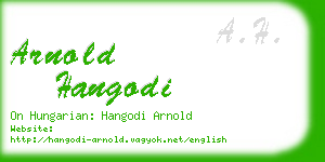 arnold hangodi business card